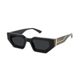 9FIVE : VINCENT Black & 24K Gold Sunglasses