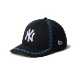 NEW ERA：LP 59FIFTY MLB Rose Embroidery ニューヨーク・ヤンキース ネイビー