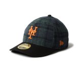 NEW ERA： LP 59FIFTY MLB Plaid Flannel フランネル チェック ニューヨーク・メッツ グリーン ブラック