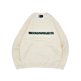BROOKLYNPROJECTS : BP EMBROIDERD SLICE LOGO CREW SWEAT