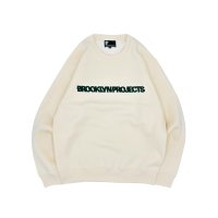 BROOKLYNPROJECTS : BP EMBROIDERD SLICE LOGO CREW SWEAT