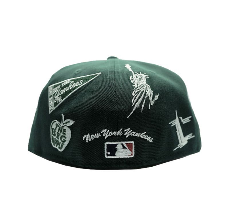 NEWERA : 59FIFTY ニューヨーク・ヤンキース ALL OVER DK GREEN